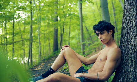 Nice american buddies husky guy Austin Wolf and beefcake Nico Leon fuck after dick sucking at pool