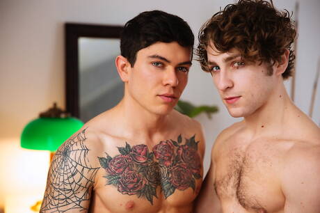 Hot americans, hunk Calvin Banks and superstud Clark Davis have anal sex