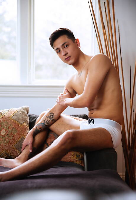 El cachas Damian Grey y el guapo latino Mateo Vice se follan el culo después de una mamada