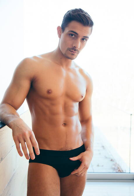 Cocky Boys: American superstud Alex Mecum and canadian muscular Carter Dane in hot homosexual action in hot shower