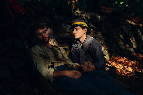 American stars twink Cole Claire and otter Max Adonis in hard anal sex outdoor