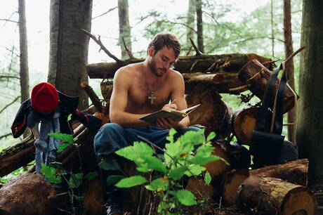 American stars twink Cole Claire and otter Max Adonis in hard anal sex outdoor