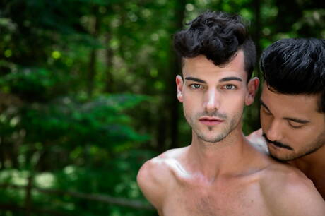 American stars hairy stud Cory Kane and tough guy Ricky Roman banged each other with fisting outdoor