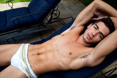 Spanish tough guy Allen King and puerto rican hunk Ashton Summers banged each other in the pool