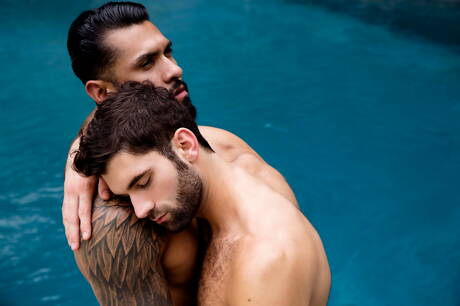 American stars beefcake Boomer Banks and hairy stud Tegan Zayne fuck ass after blowjob at pool