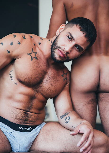 Heiße amerikanische Typen, Bodybuilder Brock Banks und haariger Hengst Ty Mitchell beim heißen Analsex