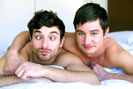 Pretty american guys well-built Colby Chambers and young boy Dillon Rossi have a hot couple sex