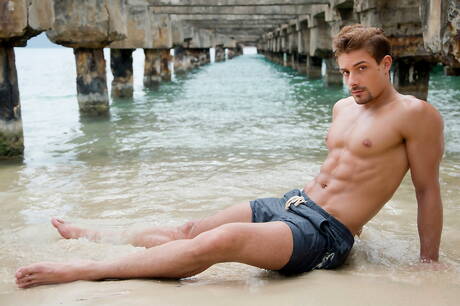 Cocky Boys: Canadian husky guy Carter Dane and latin superstud Jimmy Durano in hot ass bang on the beach