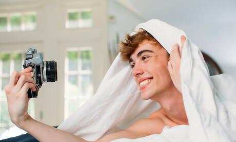 American hunk Austin Wolf and twink Tannor Reed in hot homosexual scene