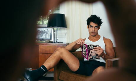 Hot american boys beefcake Nico Leon and hot bear Sharok have anal sex