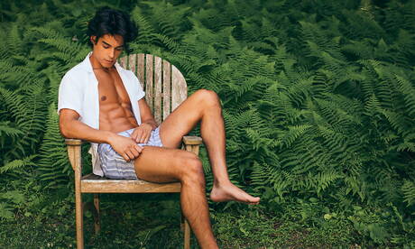 Famous americans, beefcake Blake Mitchell and well-built Nico Leon have anal sex outside