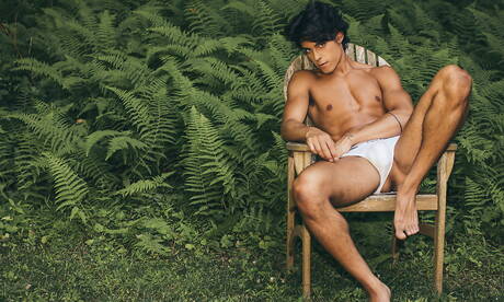 Famous americans, beefcake Blake Mitchell and well-built Nico Leon have anal sex outside