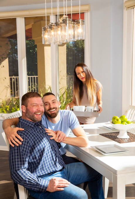 Icon Male: American bear Colby Jansen and  Johnny B in dick sucking scene outside