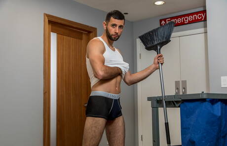 American stud Colby Tucker and strongman Argos Santini in hot ass fuck action