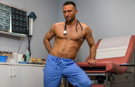 American stud Colby Tucker and strongman Argos Santini in hot ass fuck action