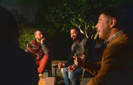 Black husky guy Dillon Diaz and  Johnny B fuck interracial ass after sucking cock outside