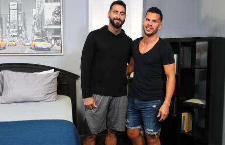 Puerto rican well-built Rikk York and american well-built Marco Lorenzo in hot homosexual scene