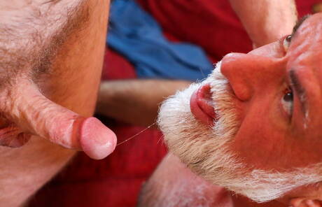 American pornstars husky guy Scott Riley and hairy bear Jake Marshall have a hot couple scene