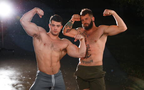 De Amerikaanse stoere Johnny Hill en Collin Simpson hebben goede seks