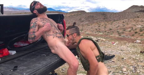 Nice american buddies stud Johnny Hill and hunk Dante Colle sucking and fucking each other outdoor