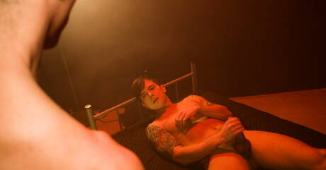 Two american dudes hunky guy Dakota Payne and stud Nic Sahara sucking and fucking each other with fisting