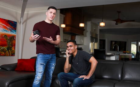 Hot american dudes hunky guy Anthony Moore and beefy Tristan Hunter in hot homosexual action outdoor