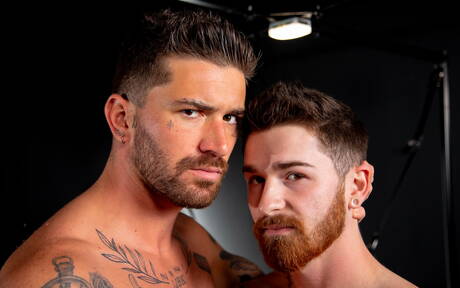 French beefy Chris Damned and american young Nick Milani have a hot couple scene