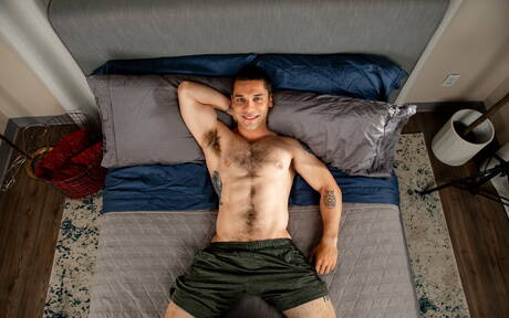 Next Door Studios: American otter Andrew Miller undressing and showing hot butt