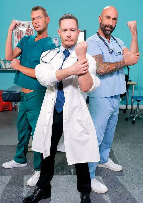 Fisting Central: Hot Drew Sebastian, Ashley Ryder and Wrex Wylde have a threesome pleasure with fisting