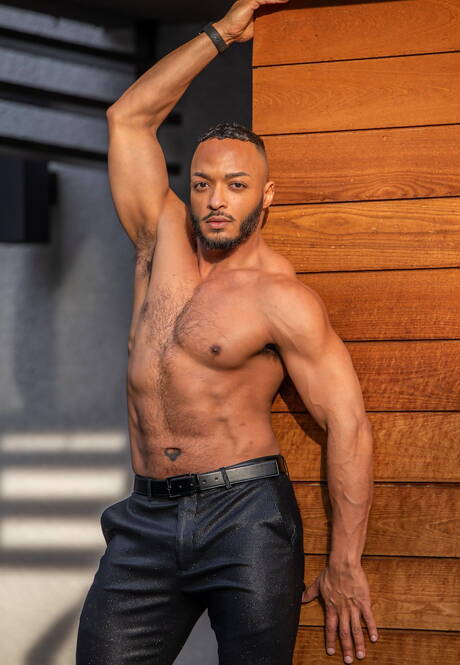 美國硬漢狄龍·迪亞茲和男同志熊瑞奇·拉金在泳池裡口交