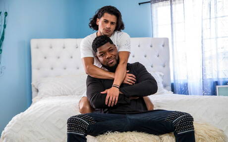 Latin beefy Armond Rizzo and  Mr. Cali in hot homosexual scene