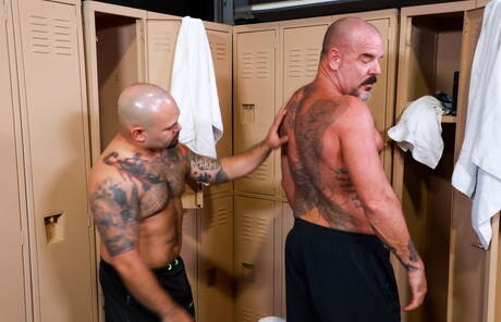 American well-built Jack Dyer and muscular Jd Travis sucking and fucking each other