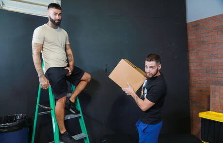 Puerto rican well-built Rikk York and  Jack Winters have a hot couple scene