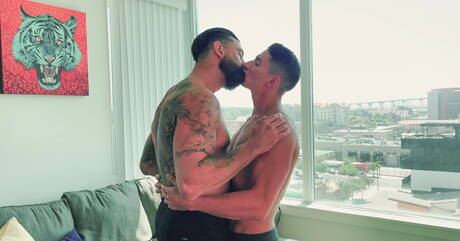 Nice american guys tough guy Jim Fit and hot bear Alpha Wolfe fuck ass after sucking