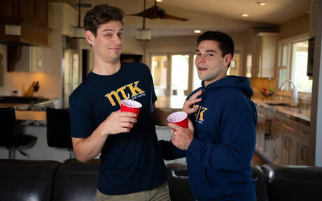 Nice american boys muscular Aspen and hot twink Michael Del Ray fuck ass after blowjob