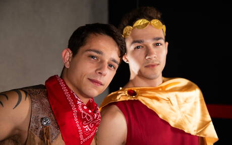 Sexy Amerikanen, hete twink Kyle Wyncrest en jonge Jayden Marcos zuigen en neuken elkaar