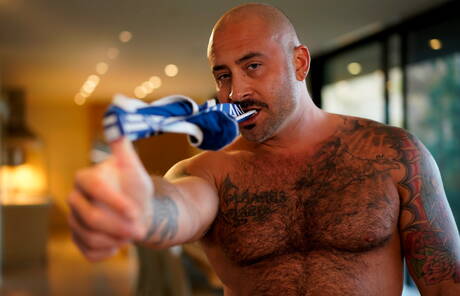 American husky guy Nick Fitt and  Jax Phoenix in hard anal sex