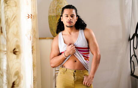 Hübsche amerikanische Jungs, Hengst Armond Rizzo und Otter Zario Travezz, beim heißen Analsex