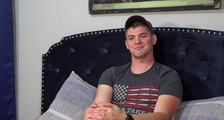 Well-built Blaze jack off his dick