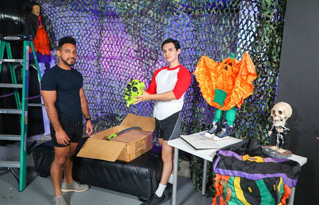 American twink Aaron Perez and tough guy Rodrigo Amor in hard interracial anal sex