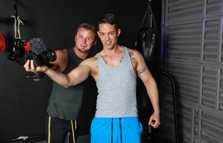 Chad Taylor and american tough guy Nic Sahara fuck ass after sucking