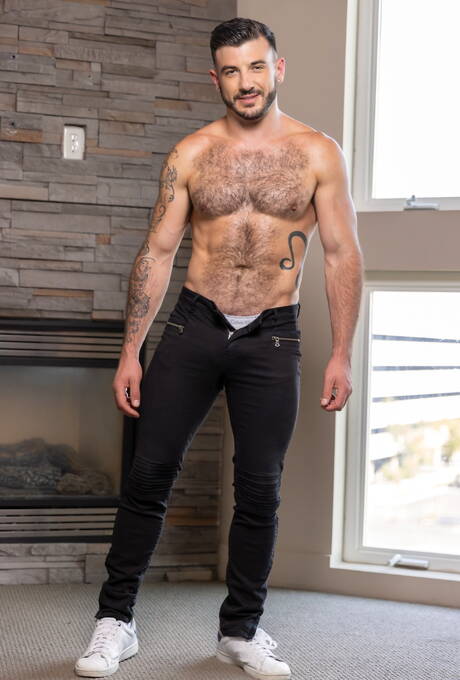 American hairy bear Jake Nicola and  Ian Holms have a hot couple sex