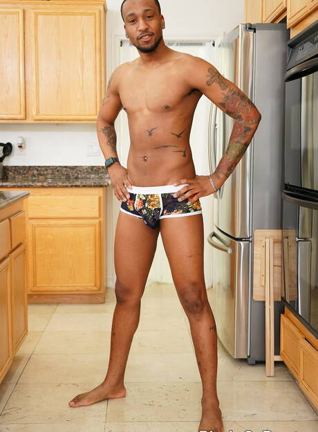 Shameless boys Jesse Ferrer, Jigz Castelo and Titus Mcmasters in threesome interracial fuck scene in the kitchen