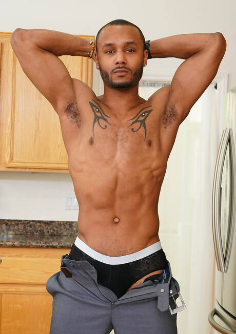 Shameless boys Jesse Ferrer, Jigz Castelo and Titus Mcmasters in threesome interracial fuck scene in the kitchen