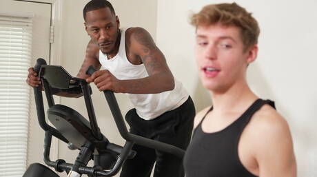 Hot boysDeepdicc, Jack Bailey and Ray Diesel in hot interracial threesome ass bang