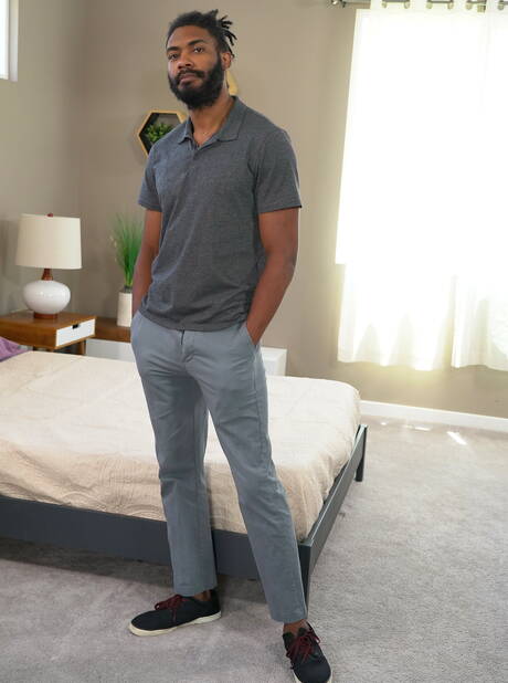 Horny buddies Darron Bluu, Hunter Triad and Jj Lake in hot interracial groupsex