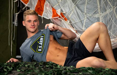 Active Duty: Sexy boy Jonathan Tylor and sexy guy Derek Kage make a love