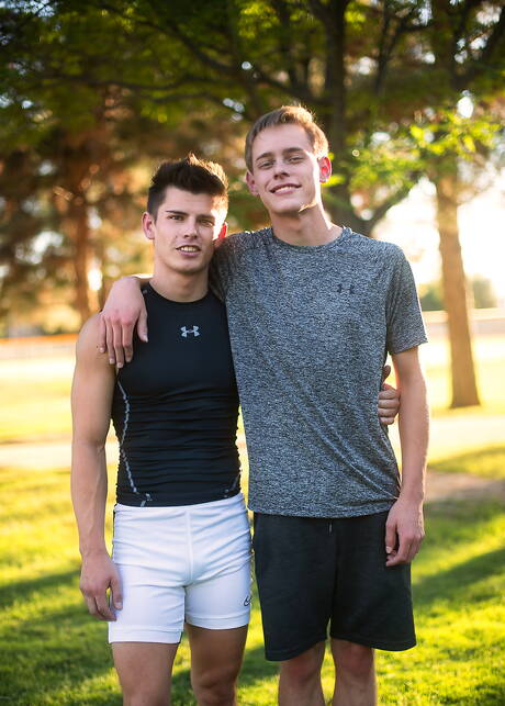 Two american boys young boy Brett Daniels and young boy Seth Peterson have a good sex outdoor