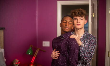 Two american dudes young boy Kai Taylor and beautiful boy Silas Brooks fuck ass after interracial blowjob