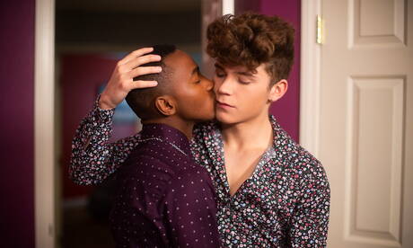 Two american dudes young boy Kai Taylor and beautiful boy Silas Brooks fuck ass after interracial blowjob